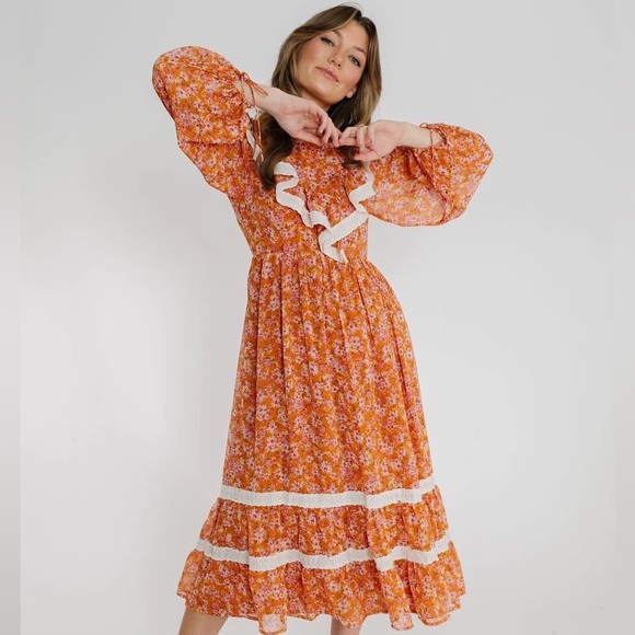 Jacqui E Dresses Nwt Jacquie The Label Coronado Dress In Tangerine